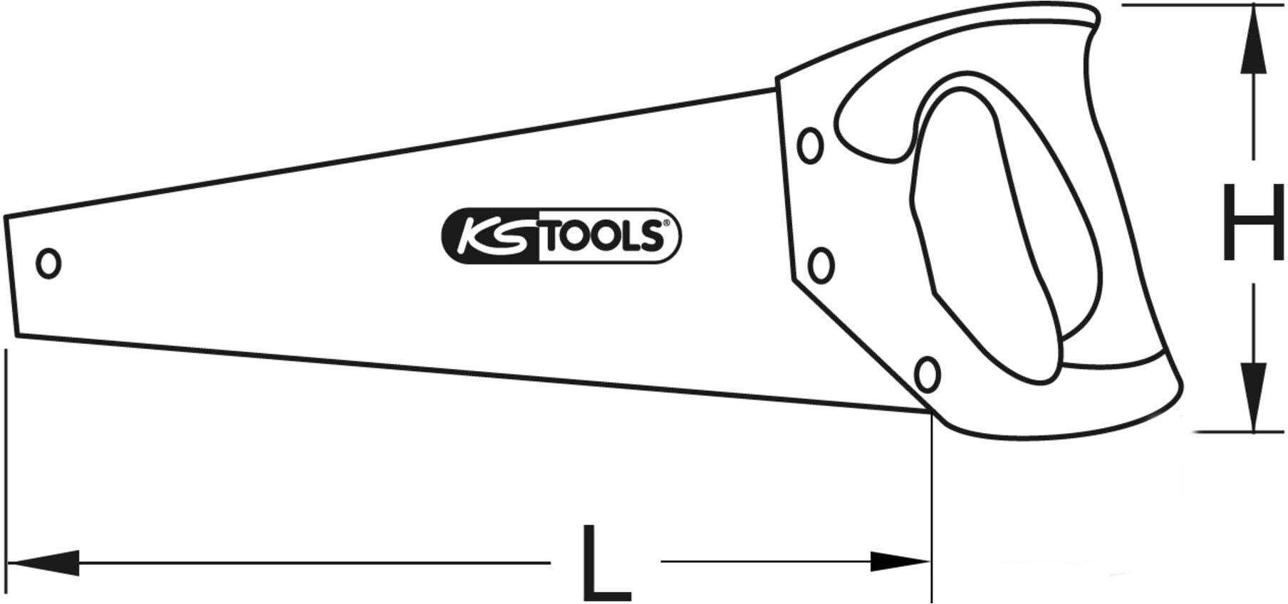 KS Tools BERYLLIUMplus Handsäge/Fuchsschwanz 700 mm (962.9036)
