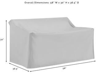 Crosley Furniture Crosley 3Pc Furniture Cover Set Tan Loveseat, 2 Chairs