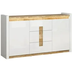 SIDEBOARD Helios Weiß und Holz