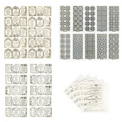 KARIN JITTENMEIER Sticker-Set Gravur Stickerbogen versch. Designs 45tlg.