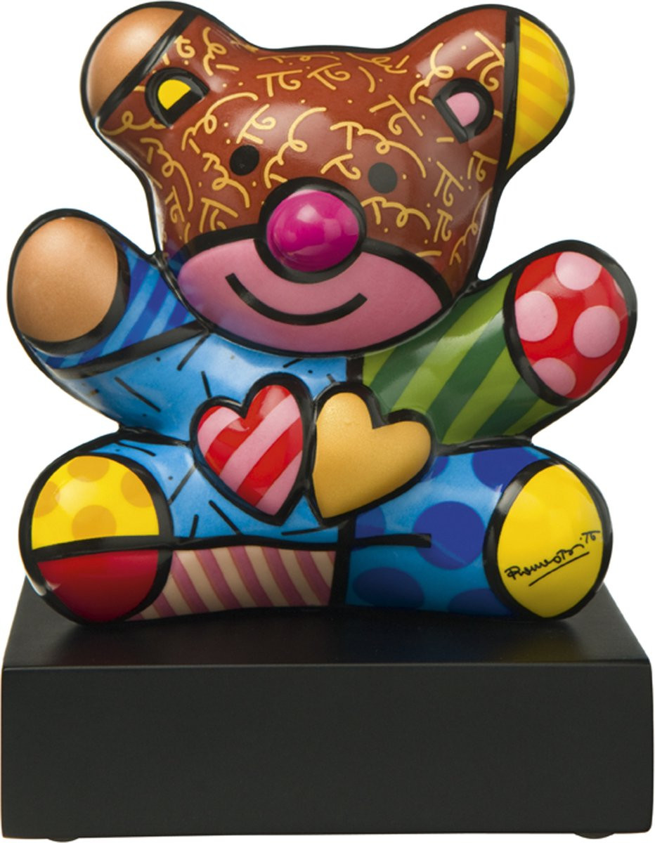 Goebel Romero Britto Decoratief beeld Truly Yours 12 Porselein Pop Art Hoogte: 12 cm