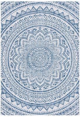 SAFAVIEH Courtyard Fran Mandala Indoor/ Outdoor Waterproof Patio Backyard Rug