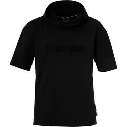 Kempa Hood Shirt Black & White Schwarz M