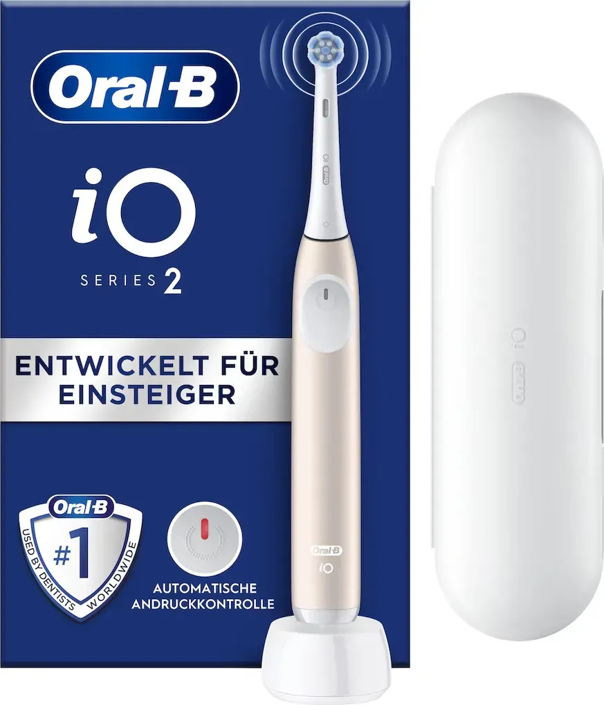 Oral-B iO Series 2 Elektrische Zahnbürste + Reiseetui Calm Pink