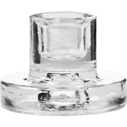 IB Laursen Stabkerzenhalter aus Glas für dünne Kerzen, Höhe 3.6, Ø 5 cm