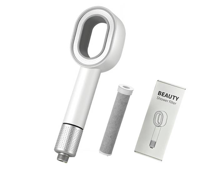 Pommeau de Douche Économiseur d'Eau Haute Pression avec Filtre pour Eau Dure et Élimination du Chlore - Accessoire de Salle de Bain
