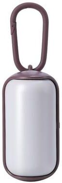 Snug & Styled Portable Dog Poop Bag Dispenser & Hands Free Waste Pickup Tool With 15 Bags gray+brown