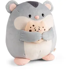 NICI Kuscheltier Hamster Shai 27cm mit Keks - grau