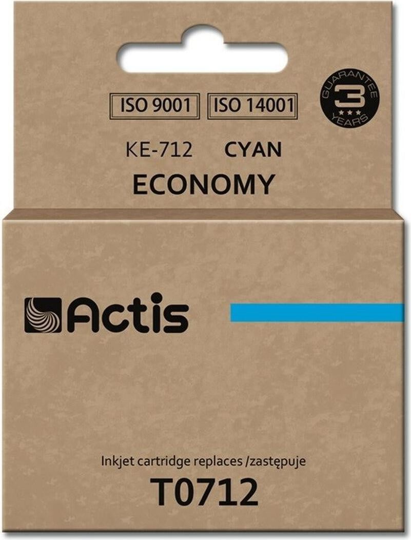 Actis KE-712 inktpatroon voor Epson-printers, vervanging voor Epson T0712/T0892/T1002, cyaan, 135ml