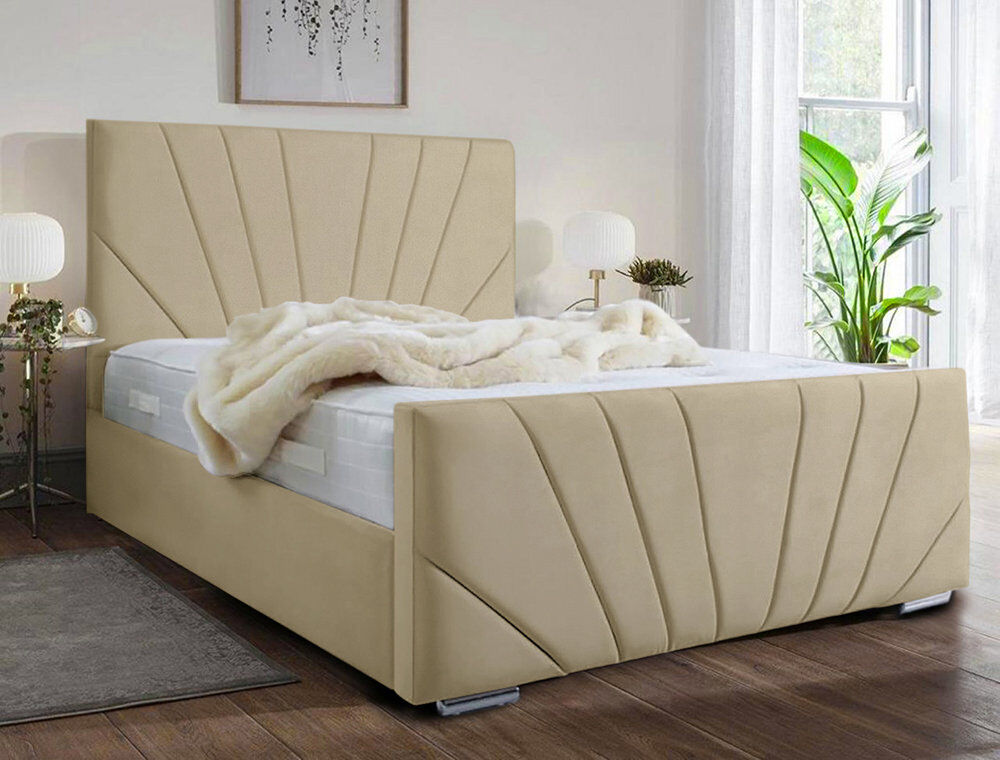 Etta Avenue Ebenezer Upholstered Bed Frame Coffee Single (3')