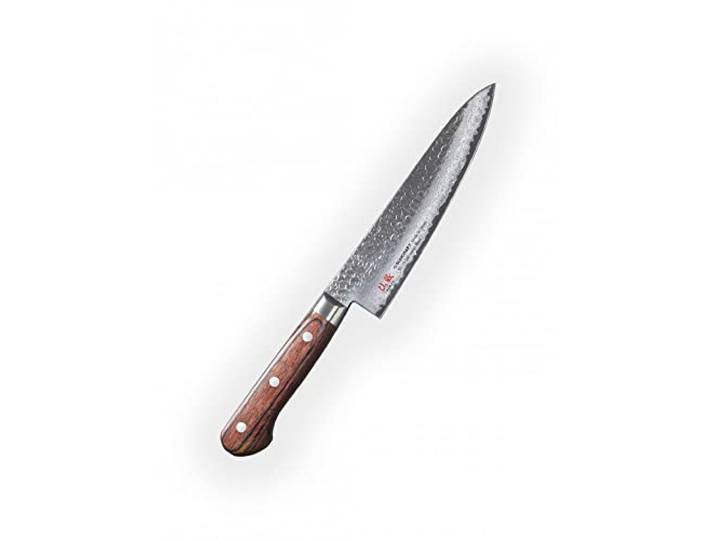 SUNCRAFT SXLFT-02 Senzo Universal Gyuto messer - Kern aus japanischem VG-10 Stahl zwischen 67 Schichten aus 2 rostfreien Damaststählen und ergonomischem Griff, Klinge 180 mm