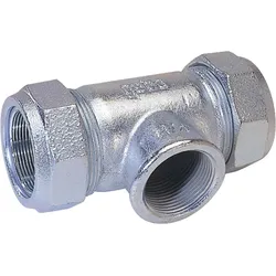 Temperguss-Klemmverbinder (i/i) Gas PN 5, Wasser PN 10, Typ T 3/8" (17,2) Abgang mit IG