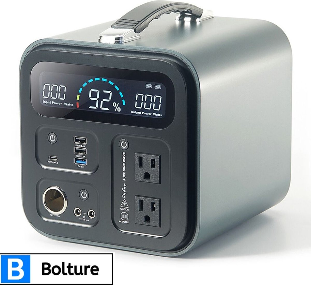 Bolture Stroomgenerator - Draagbare Powerstation Accugenerator - 550 Wh - 240 V - 1000 W