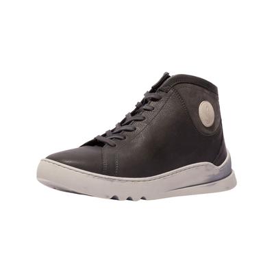 Sneaker SOFTINOS "softinos Sneaker Leder", Damen, Gr. 38, antracite, Leder, Schuhe Sneaker