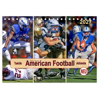 American Football - Taktik und Athletik (Tischkalender 2027 DIN A5 quer), CALVENDO Monatskalender