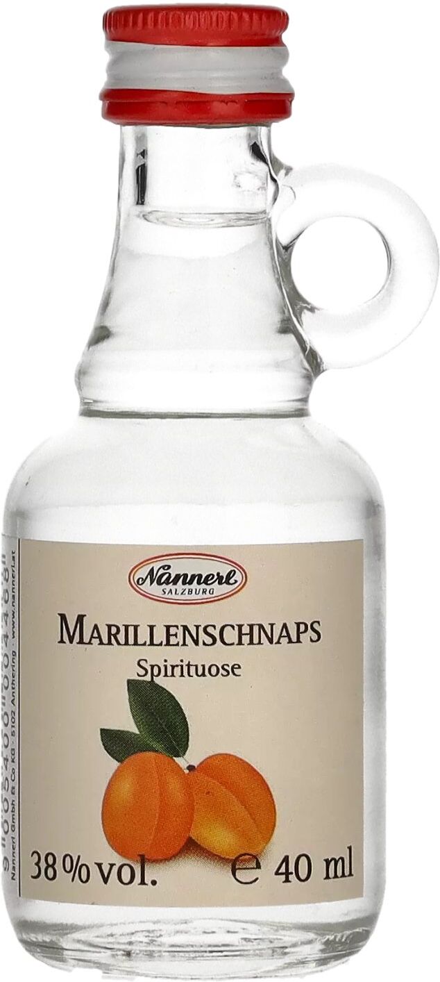 Nannerl MARILLENSCHNAPS 38% Vol. 0,04l im Henkel-Fläschchen