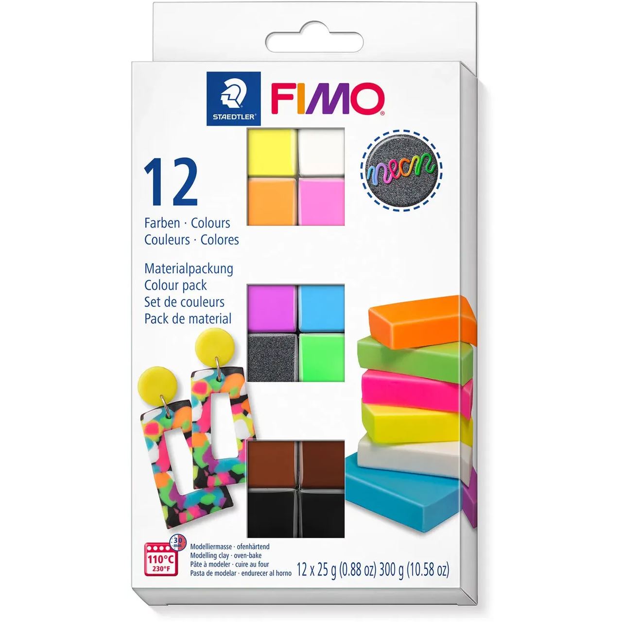 Fimo Mod.masse Effect Neon 12er-Set retail