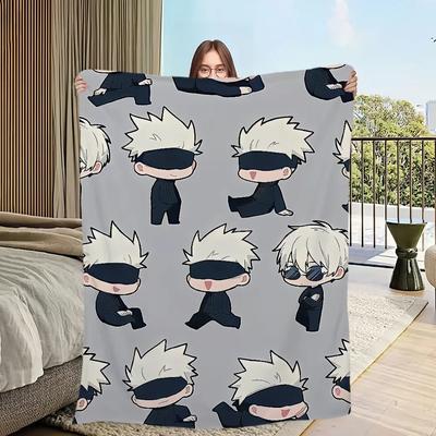 Uplift Picks Gojo Satoru Anime Flannel Throw Blanket Soft Plush Bed Cover 04 40x50in (100cmx130cm)