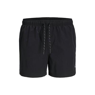 Badeshorts JACK & JONES "Badeshorts SWIM SHORTS", Herren, Gr. M, N-Gr, schwarz, Obermaterial: 100% Polyester PES., Badehosen Badeshorts