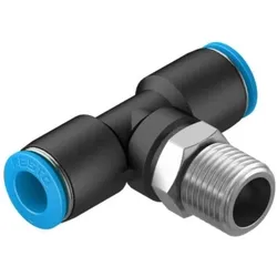 Festo, Zubehör Befestigungstechnik, Push in T Connector, Male R1/4, 8mm