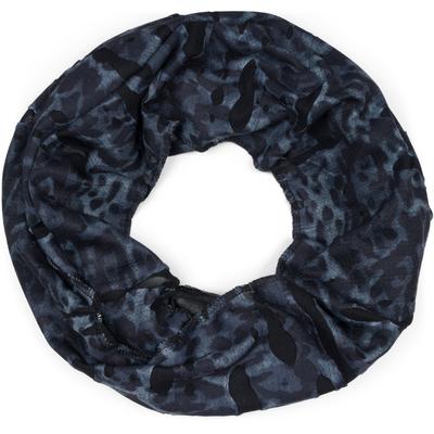Loop STYLEBREAKER "Destroyed Loop mit Camouflage Muster", Damen, schwarz (schwarz, grau), Obermaterial: 50% Viskose CV. 50% Polyester PES., Modisch, Modetücher Loop