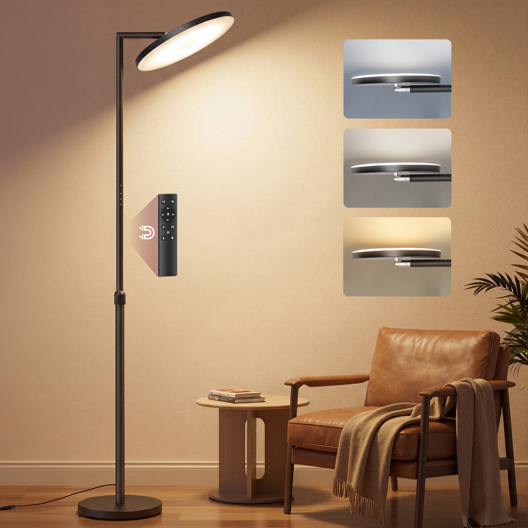 Ebern Designs 69.3cm LED Torchiere Floor Lamp 69.3cm H X 9.8cm W X 9.8cm D