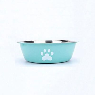 Uplift Essentials Stainless Steel Anti Slip Pet Feeding Bowl light Blue l