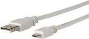 MicroConnect USB-A naar Micro-USB B USB 2.0 kabel, 3 meter, grijs