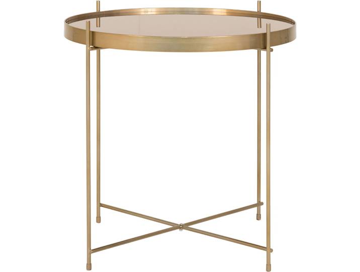 Wavero Salontisch mess. - Material: Glas/Stahl - 63