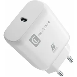 Cellularline Super Fast Charger Kit PD 45W (45 W, 1 Port), USB Ladegerät, Schwarz