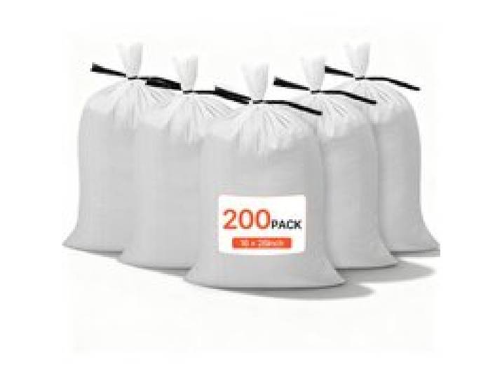 VEVOR Sandsäcke für Hochwasser, 200er-Pack, 400x660 mm, Gewebesäcke mit Bändern, 22,6 kg Tragkraft, Polypropylen-Hochwasssersandsäcke, reißfest & UV-beständig, für Hochwasserschutzbarrieren