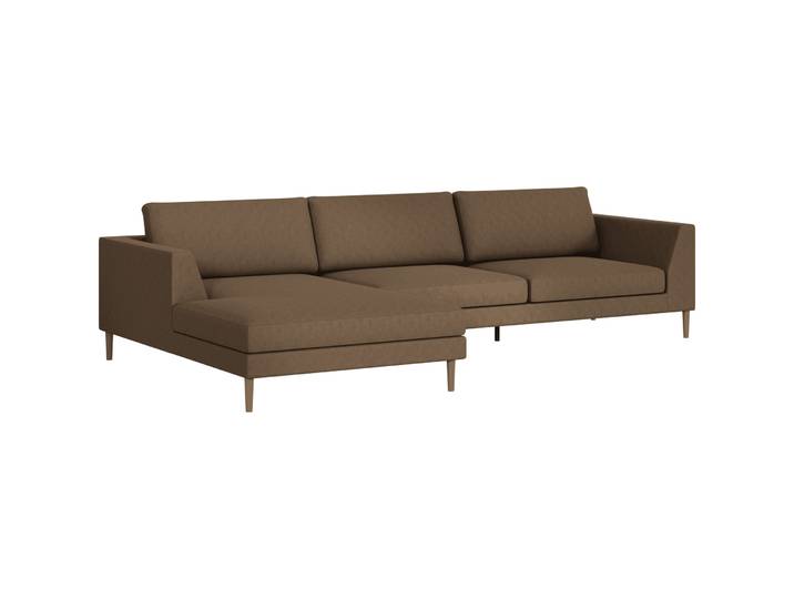Ecksofa Domino Stoff braun B 310 T 181 cm - Möbel Konfigurator: Traummöbel individuell zusammenstellen