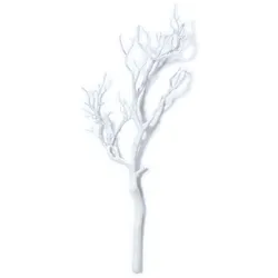 Deko - Zweig 70 cm Kunststoff Weiß