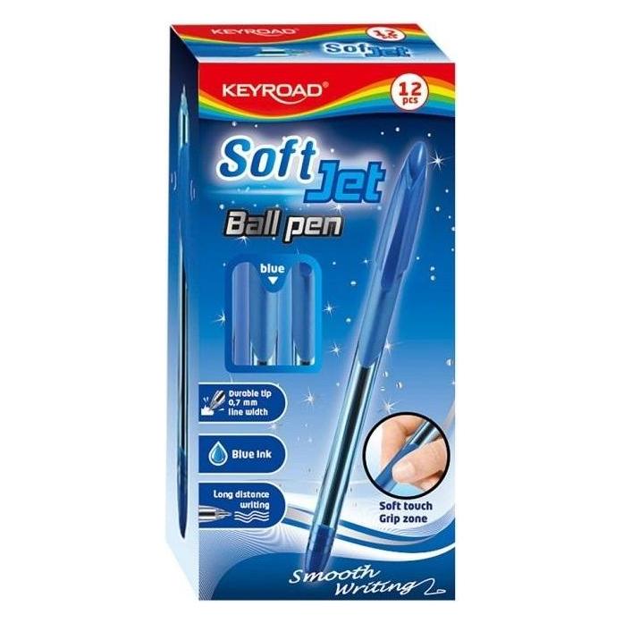 Keyroad Klassischer Kugelschreiber 0,7 mm blau (12 Stück) (12x) (57318114)