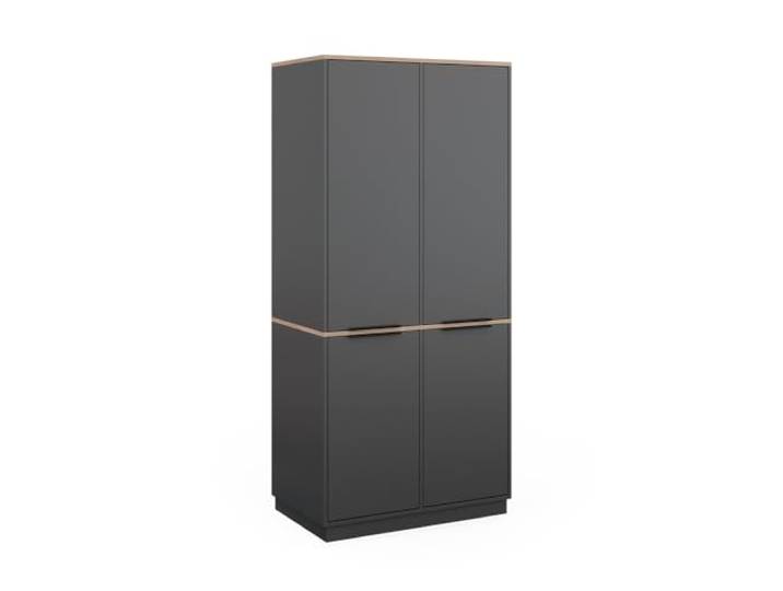 Vicco Kleiderschrank Betti , Anthrazit/Sonoma 82 x 179 cm mit 4 Türen, zur Aufbewahrung von Kleidung und kombinierbar mit Serienmöbeln