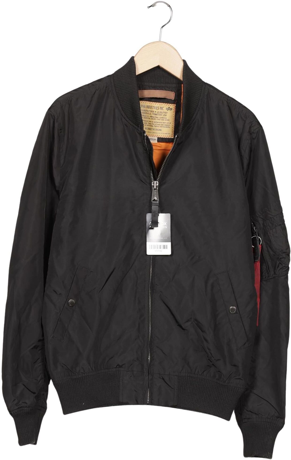 Alpha industries Herren Jacke, Schwarz, Gr. M, Synthetik - Second Hand