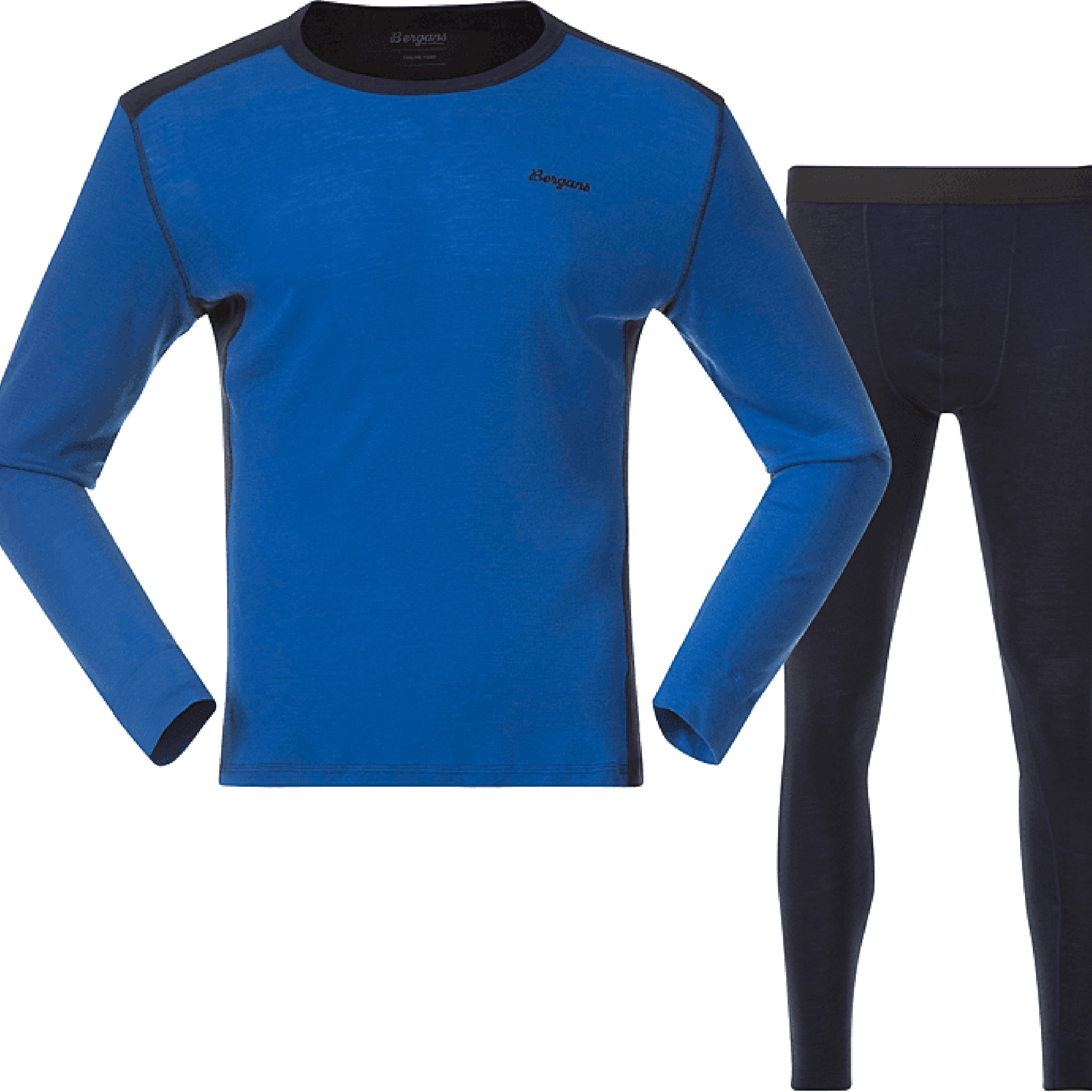 Bergans Allround Merino Unterwäsche Set Herren Skiunterwäsche blau Größe L Trekking Schnell trocknend Merinowolle