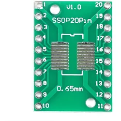 SMD Breakout Adapter für SOP20 / SSOP20 / TSSOP20, 20 Pin, 0,65mm / 1,27mm
