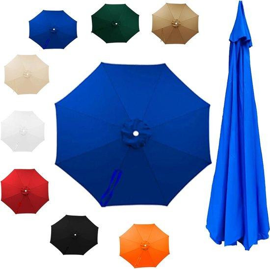 Blauw vervangend parasoldoek van 3.0m, waterdicht en UV-bestendig