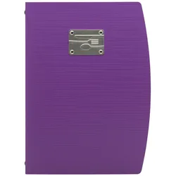 Securit® Speisekartenhülle A4 "Rio" - Violett - Tafel mit Besteck inklusive - 4 Sichtseiten