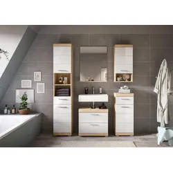 Badezimmer Lambada 5-tlg. ca. 134 cm Eiche/Weiß