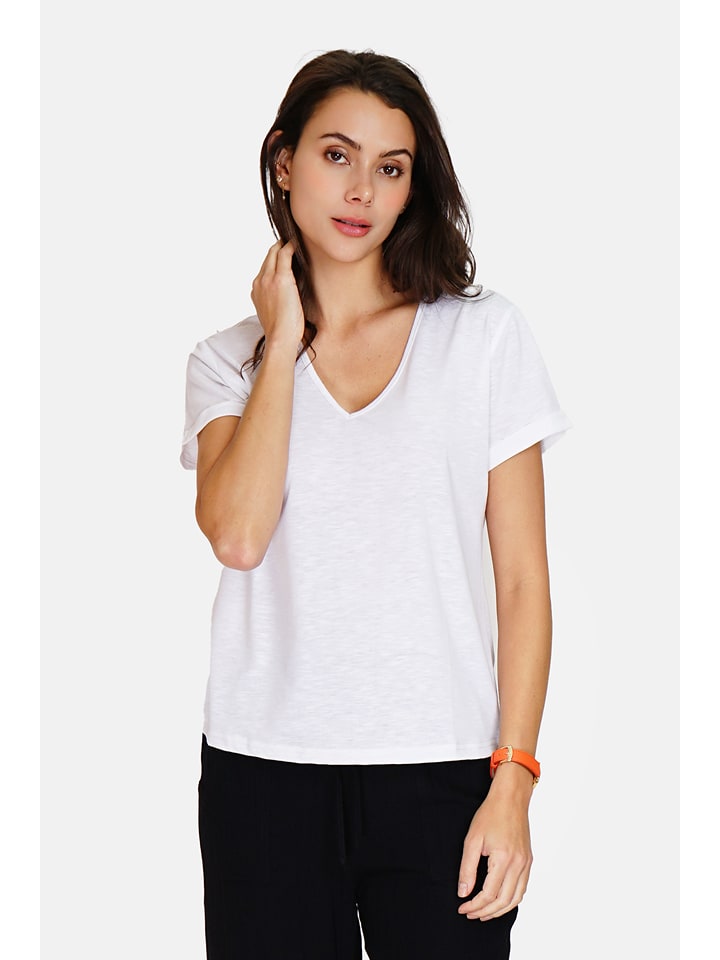 Le Jardin du Lin Shirt in Weiß - 36