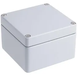 RS PRO Gehäuse Aluminium lackiert 122x120x81mm (Gehäuse), Elektronikzubehör + Gehäuse, Grau
