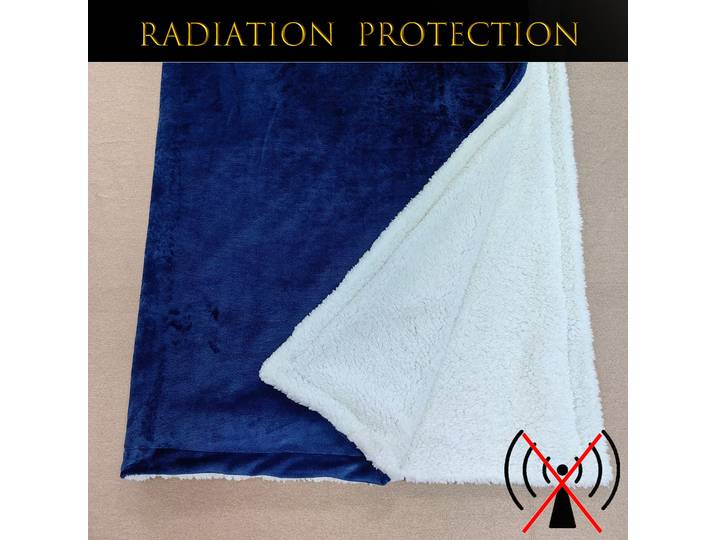 Couverture de Protection EMF avec tissu en cuivre, bloc Anti-Radiation intérieur, Signal WIFI, blindage RFID/RF, couverture thermique en peluche épaisse