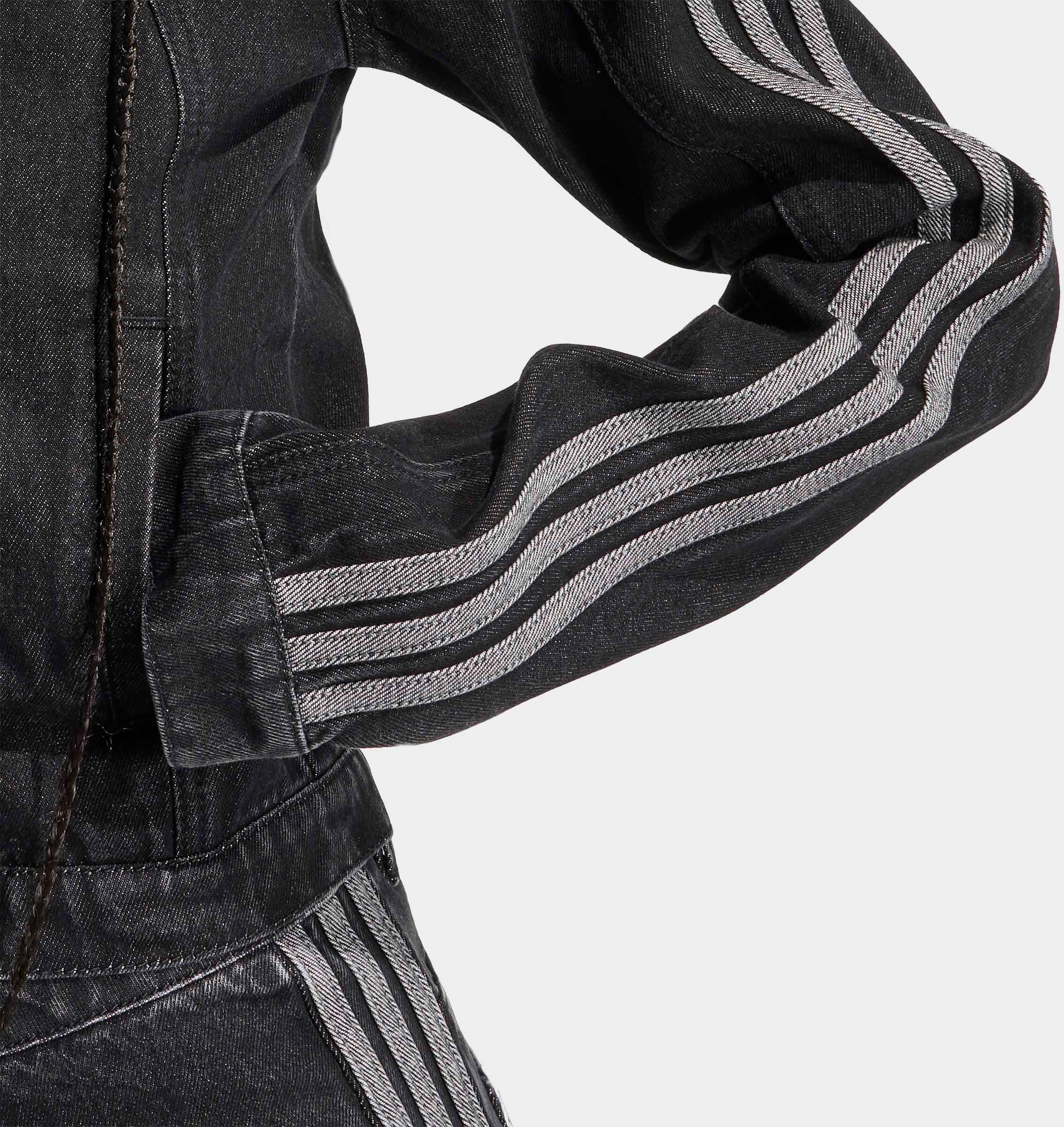 Outdoorjacke ADIDAS ORIGINALS "SST 2.0 DENIM", Damen, Gr. XXL, schwarz (true schwarz denim), Obermaterial: 100% Baumwolle, Jacken Outdoorjacke, für Erwachsene, mit Reissverschluss, aus Baumwolle true schwarz denim XXL