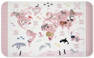"Stupell World Animal Maps Kitchen Mat, 18x30 - 18"" x 30"""