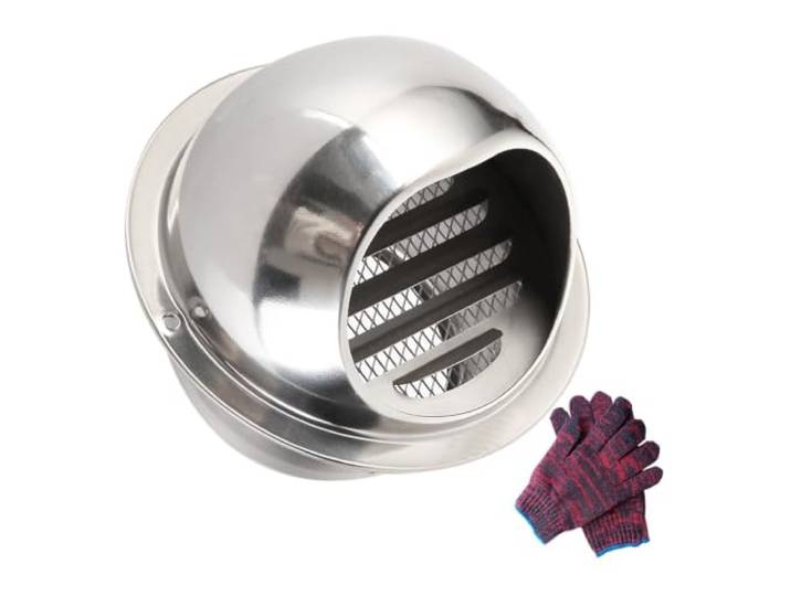Belüftungsgitter Edelstahl Lüftungsgitter Durchmesser 60mm bis 300mm Runder Lufthaube Für Auspuff Belüftung Küche Dunstabzugshaube Abdeckung Außen(300mm)