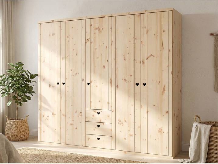 Zirbenschrank „Egon“ 5-türig Massivholz Zirbe