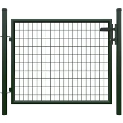 TETZNER & JENTZSCH Metall Einzeltor B1250 x H1000 mm inkl. Pfosten + Beschlägen RAL7016 anthrazit