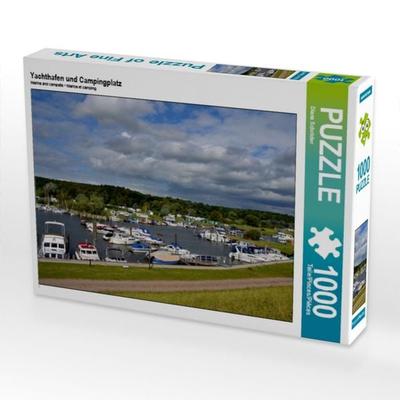 CALVENDO Puzzle Yachthafen und Campingplatz 1000 Teile Puzzle quer | 1000 Teile Lege-Größe 64 × 48 cm Foto-Puzzle für glückliche Stunden